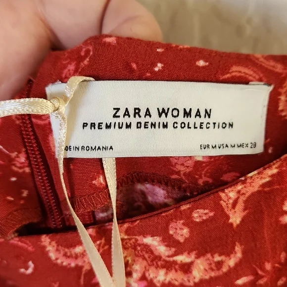 Zara Paisley Sleeveless Jumpsuit, nwt - Picture 8 of 12